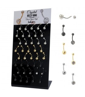 Crystal belly ring stand - BEL51