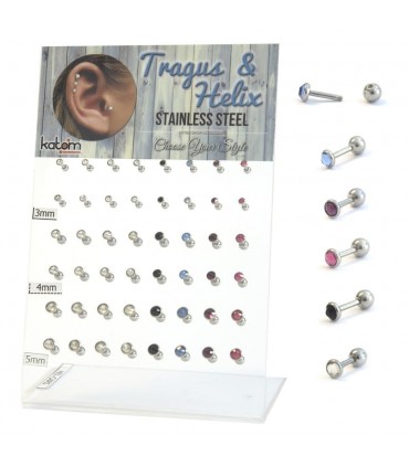 Expositor de piercing para Hélix/Tragus - HEL-CAR6