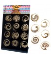 Expositor de pendientes Boho espiral dorados - BESG