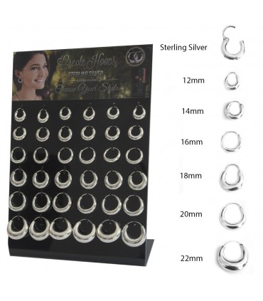 Expositor aros de plata gruesos - ARO1328