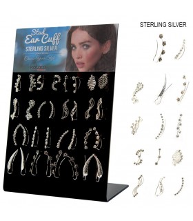 Silver climber ear pin stud display - EC7
