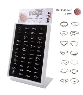 Silver Midi Ring Display - MR1