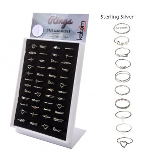 Silver rings display - AN10