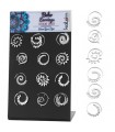 Pendientes boho de plata espiral - BOHOSILSP