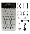 Présentoir de mix piercing basique - BEL124
