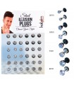 Display fake plugs steel, black and silver colored - IP1555