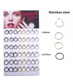 Expositor de septum clicker trenzado - SEP206