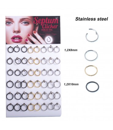 Braided clicker septum display - SEP206