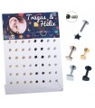 Boucles d'oreille/Tragus/Helix en 4 couleurs - HEL-CAR17