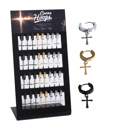 Expositor de aros anchos con cruz grande - HAGS5083