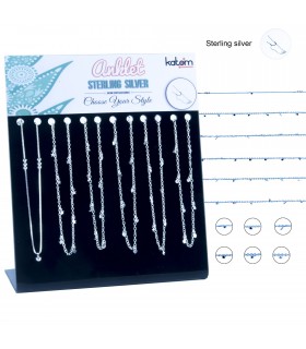 Silver anklet display - ANK1225