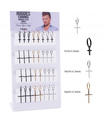 Aros de acero con cruz- HAGS5090