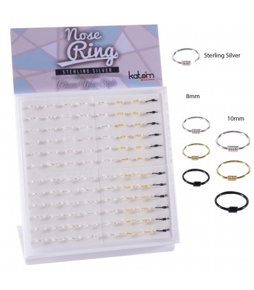 Aros nariz plata muelle - ARN120