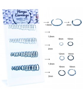 Expositor de aros de acero finos click - ARO40