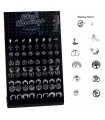Symbols silver earrings - PEN907