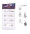 Silver hoops with ethnic circular pendants - ARO19