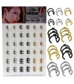 Ear cuff,cartilago,falso aro acero-BEL118CART