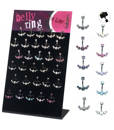 Piercing de ombligo circonitas - BEL74