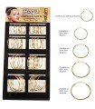 Aros lisos de plata grandes chapados en oro - ARO1220GOLD