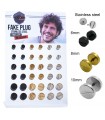 Faux piercing plug vis en acier en trois couleurs- IP1083MIX