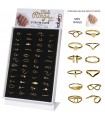 Midi Ring de plata chapado en oro - MR1GOLD