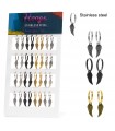 Clicker steel hoops with wings pendant - ARO30