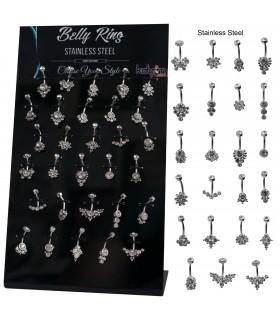 Belly ring with crystal - BEL99