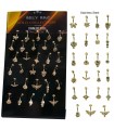 Belly ring gold ethnic display -  BEL99GOLD