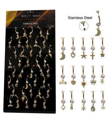 Piercing Ombligo fantasía dorado - BEL73GOLD