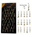 Belly ring gold display - BEL73GOLD