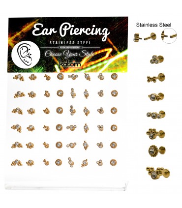 Helix/Tragus acero dorado -HEL-CAR28GOLD