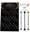 Industrial barbell plan with crystals -INDCRISTAL