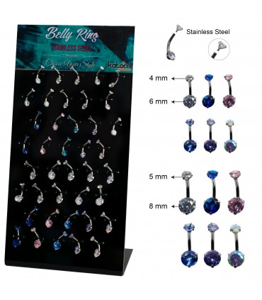 Piercing de ombligo cristal - BEL90