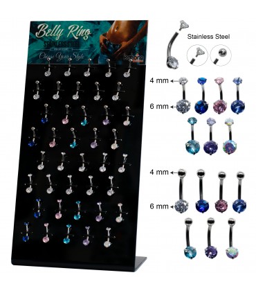 Piercing de ombligo navel circonita - BEL89A