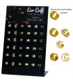 Aro Ear Cuff de plata chapado en oro - EC1GOLD