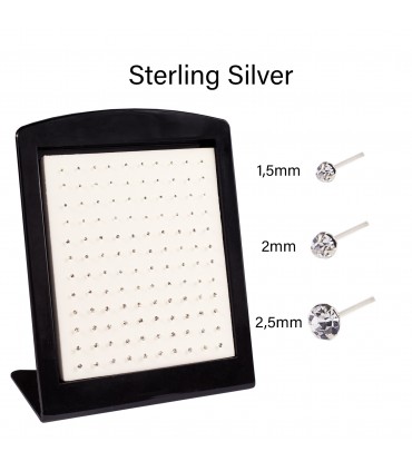 Piercing de nariz con circonita engarzada - NS101A