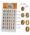 Anillos acero dorado - ANS2GOLD