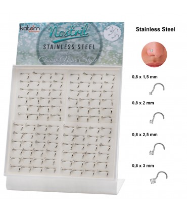 Nostril piercing nariz curvado - NS148