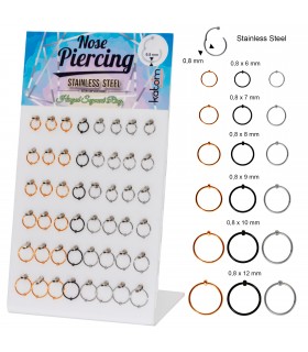 Aros Clicker con bola finos de 0,8 cm - NPB