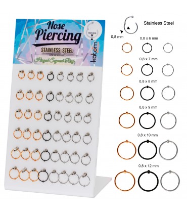 Aros Clicker con bola finos de 0,8 cm - NPB