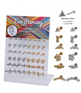 Helix/Tragus variado con circonitas - HEL-CAR58