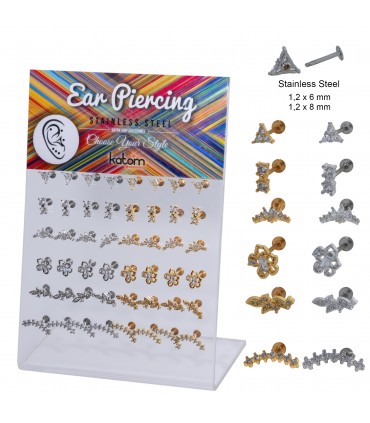 Helix/Tragus variado con circonitas - HEL-CAR58