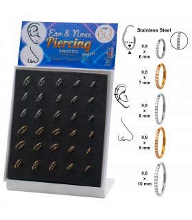 Clicker para nariz y oreja con cristales - NP1CR