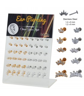 Hel/Tragus corona brillante grande - HEL-CAR41A