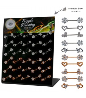 Pierncing de pezón multricristal - NPCRISTMIX