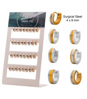 Aros diseño en acero dorado - HAGS5019BGOLD