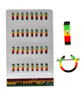  Aros rasta acrilico - IP1067