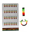 Acryliques boucles d'oreille rasta - IP1067