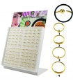 Gold plated silver nose hoops - ARNG