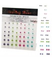 Display sterling earrings with  ball-4 colors - PEN183